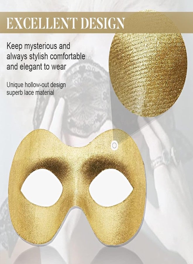 PATPAT® 2Pcs Couple Masquerade Masks, Luxury Hollow Out Lace Masquerade Masks for Women & Venetian Masquerade Mask for Men, Halloween Vintage Black Golden Lady Gentleman Party Mask for Costume Party - Image 2